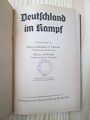 Image du vendeur pour Deutschland im Kampf : 1942 : Oktober-Lieferung (Nr. 75 / 76 der Gesamtlieferung) mis en vente par Expatriate Bookshop of Denmark