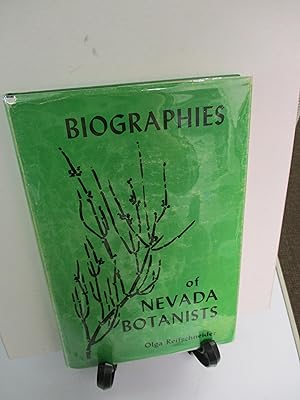 Imagen del vendedor de Biographies of Nevada Botanists 1844-1963. a la venta por Zephyr Books