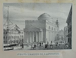 Nuovo Tempio di S. Antonio. Lithographie um 1850, 9 x 14 cm