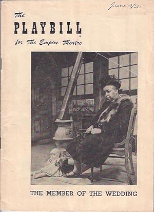 Seller image for Playbill for The Member of the Wedding with Ethel Waters for sale by The Ridge Books