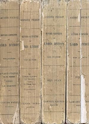 Bild des Verkufers fr OEUVRES COMPLETES DE LORD BYRON, 4 TOMES zum Verkauf von Le-Livre