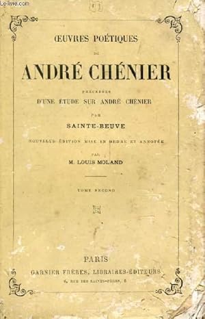 Image du vendeur pour OEUVRES POETIQUES DE ANDRE CHENIER, TOME II mis en vente par Le-Livre