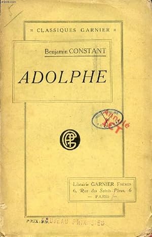 Immagine del venditore per ADOLPHE, ANECDOTE TROUVEE DANS LES PAPIERS D'UN INCONNU venduto da Le-Livre