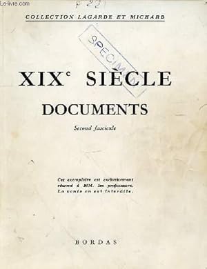 Bild des Verkufers fr XIXe SIECLE DOCUMENTS - SECOND FASCICULE zum Verkauf von Le-Livre