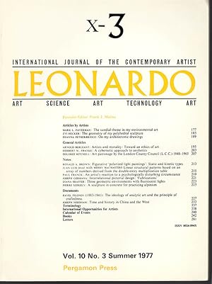 Seller image for Leonardo (Vol 10, No. 4, Autumn 1977) for sale by Diatrope Books