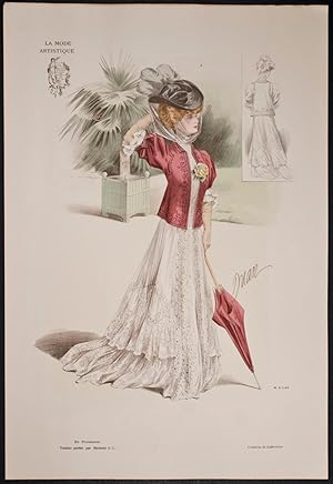 Fashionably Dressed Woman by Laferriere