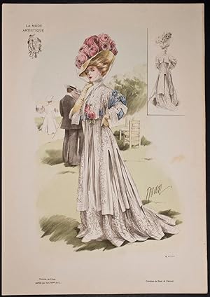 Fashionably Dressed Woman by Huet et Cheruit
