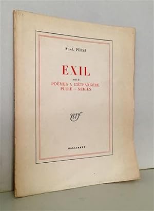 Imagen del vendedor de Exil. Suivi de Pomes a L'Etrangre Pluie - Neiges. a la venta por Librera Torres-Espinosa