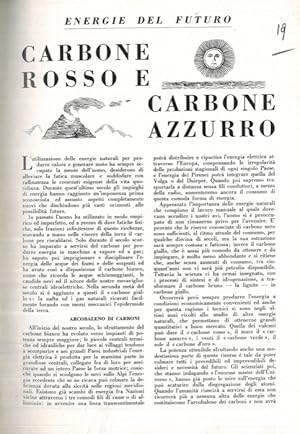 Energie del futuro. Carbone rosso e carbone azzurro.