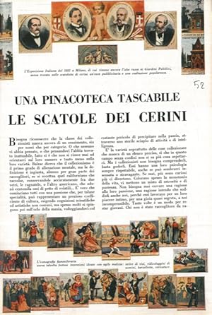 Una pinacoteca tascabile. Le scatole dei cerini.