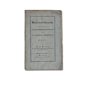 Seller image for Ueber die zunehmende Wohlfeilheit der Produkte. for sale by Antiquariat Gerhard Gruber