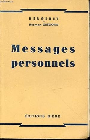 Seller image for MESSAGES PERSONNELS - EDITION ORIGINALE for sale by Le-Livre