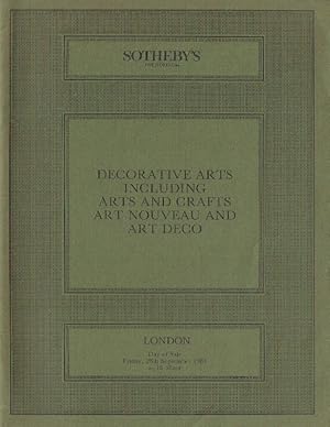 Sothebys September 1984 Decorative Arts inc. Arts, Art Nouveau & Art Deco