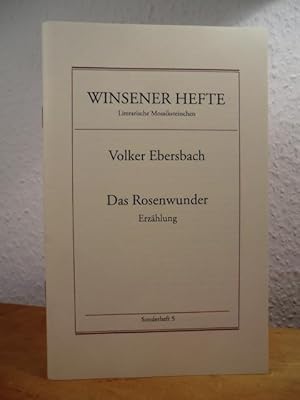 Bild des Verkufers fr Das Rosenwunder. Erzhlung zum Verkauf von Antiquariat Weber