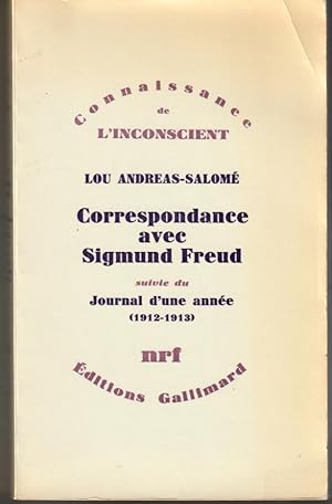 Seller image for Correspondance evc Sigmund Freud, suivie du Journal d'une anne (1912-1913) for sale by L'ivre d'Histoires