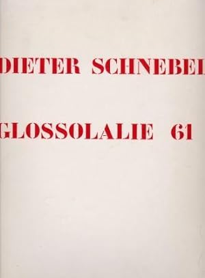 Projekte Glossolalie 61 für 3 (4) Sprecher und 3 (4) Instrumentalisten. Ausarbeitung des 1959-60 ...