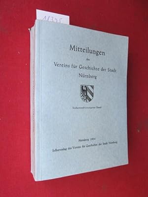 Bild des Verkufers fr Mitteilungen des Vereins fr Geschichte der Stadt Nrnberg : 47. Band / 1956. zum Verkauf von Versandantiquariat buch-im-speicher