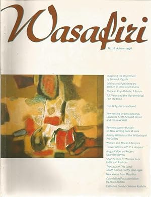 Seller image for Wasafiri No 28 Autumn 1998 for sale by Black Rock Books