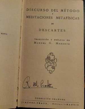 DISCURSO DEL METODO Y MEDITACIONES METAFISICAS.