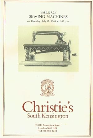 Christies July 1980 Sale of Sewing Machines