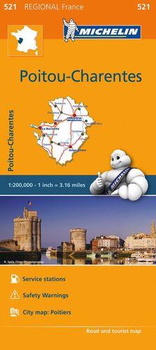 MAPA REGIONAL FRANCE 521 POITOU-CHARENTES