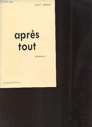 Bild des Verkufers fr APRES TOUT zum Verkauf von Le-Livre