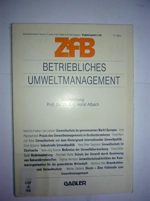 Seller image for ZfB Betriebliches Umweltmanagement Ergnzungsheft 2/90 for sale by Antiquariat im Kaiserviertel | Wimbauer Buchversand