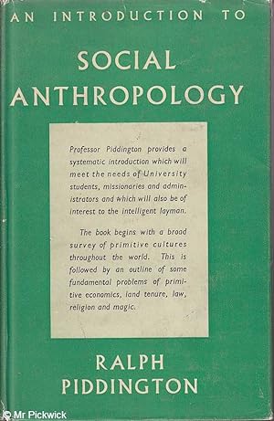 An Introduction to Social Anthropology Volume 1