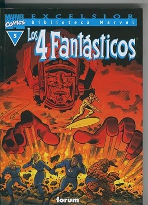 Bild des Verkufers fr Biblioteca Marvel Excelsior : Los 4 Fantasticos numero 05 (leve subrayado parte credito) zum Verkauf von El Boletin