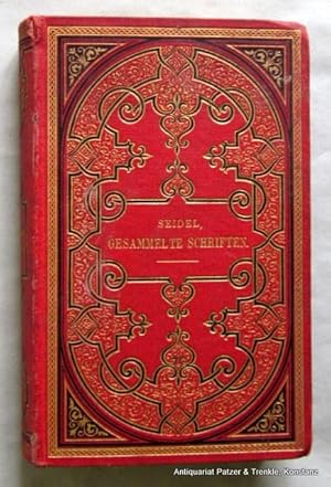 Bild des Verkufers fr Die goldene Zeit. Neue Geschichten aus der Heimath. 6. Tsd. Leipzig, Liebeskind, 1893. Kl.-8vo. VIII, 350 S., 5 Bl. (mit Noten). Roter Or.-Lwd. mit reicher ornamentaler Gold- u. Schwarzprgung u. dreiseitigem Goldschnitt; gering berieben, obere Kapitale etwas fransig. (Gesammelte Schriften, V). - Papier leicht gebrunt, vereinzelt etwas fleckig. zum Verkauf von Jrgen Patzer