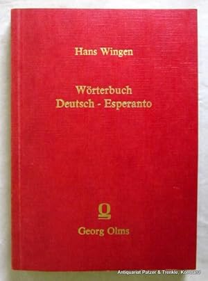 Imagen del vendedor de Wrterbuch Esperanto-Deutsch. Bibliographischer Nachtrag von Reinhard Hauptenthal. Reprint der Ausgabe von 1952. Hildesheim, Olms, 1981. Kl.-8vo. 2 Bl., 244 S., 2 Bl. Or.-Brosch. (ISBN 3487070812). - Vortitel mit Besitzvermerk. a la venta por Jrgen Patzer