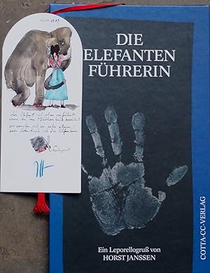 Die Elefantenführerin vom Mühlenberg. Signiert. Ein doppeltes Leporello-Buch mit Collagen und Bas...