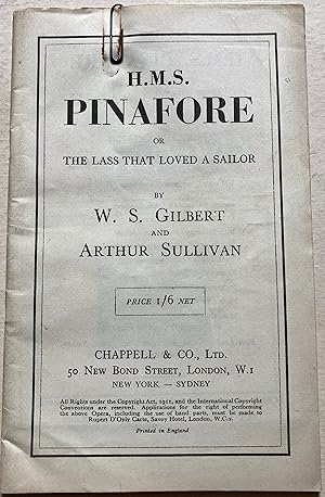 H. M. S. Pinafore Or The Lass That Loved A Sailor