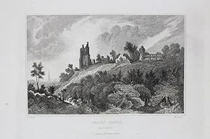 Original Antique Engraving Illustrating Dudley Castle in Staffordshire. Published By W. Emans in ...