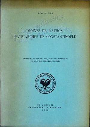 Moines de l'Athos, patriarches de Constantinople.