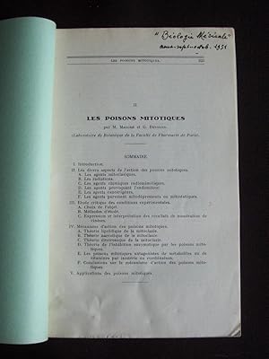 Imagen del vendedor de Les poisons mitotiques a la venta por Librairie Ancienne Zalc