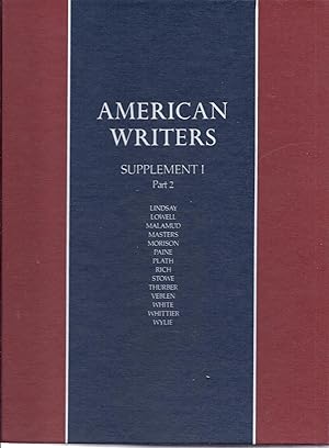 Seller image for American Writers: A Collection of Literary Biographies, Supplement 1, Part 2: Vachel Lindsay to Elinor Wylie for sale by Alplaus Books