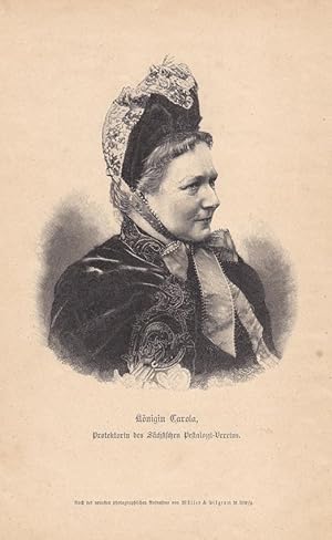 Königign Carola, Protektorin des Sächsischen Pestalozzi - Vereins (1833 - 1907), Carola von Wasa-...