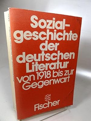 Sozialgeschichte der deutschen Literatur von 1918 bis zur Gegenwart. Jan Berg . Fischer-Taschenbü...