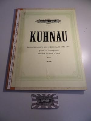 Immagine del venditore per Johann Kuhnau : Jacobs Tod und Begrbnis - Sonate fr Klavier zu zwei Hnden. Edition Peters Nr. 4840 f. venduto da Druckwaren Antiquariat