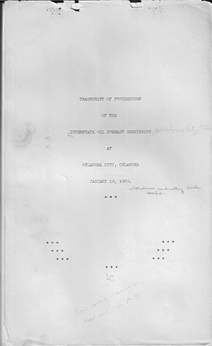 Transcript of Proceedings of the Interstate Oil Compact Commission, 1938-1939 (3 volumes)