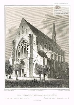 Seller image for Die Minoritenkirche in Coeln. The Minorite.Church at Cologne. Stahlstich von Poppel nach Schwartz 1857 for sale by historicArt Antiquariat & Kunsthandlung