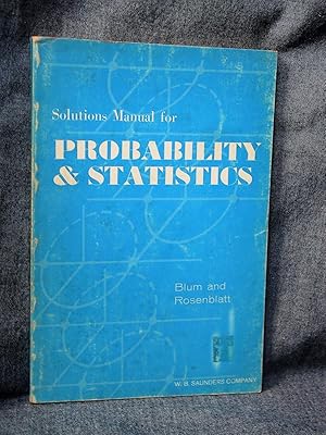 Seller image for Solutions Manual for Probability and Statistics for sale by Past Pages