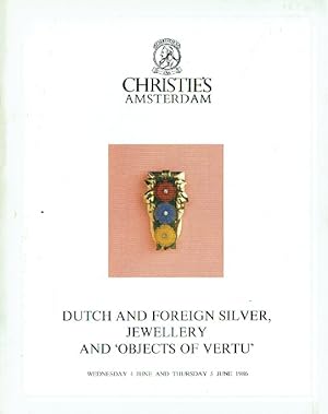 Christies June 1986 Dutch & Foreign Silver, objects of vertu