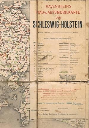 Ravensteins Rad- & Automobilkarte von Schleswig-Holstein. Maßstab 1:300.000