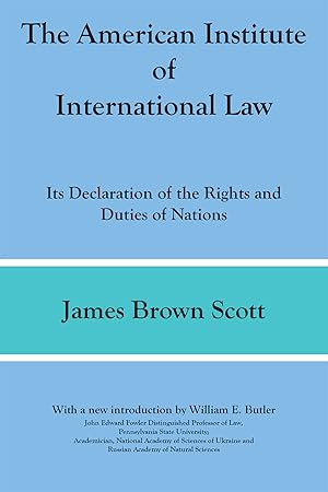 Bild des Verkufers fr The American Institute of International Law: Its Declaration. zum Verkauf von The Lawbook Exchange, Ltd., ABAA  ILAB