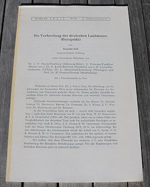 Bild des Verkufers fr Die Verbreitung der deutschen Laubmoose (Bryopsida). zum Verkauf von Antiquariat Lycaste