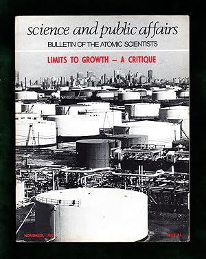 Imagen del vendedor de The Bulletin of the Atomic Scientists. November, 1972. Gunnar Myrdal; SALT Agreements; We Live on a Spaceship; India After Bangladesh; IDRC of Canada; Science & the SST; Shoreham Hearings; Thermodynamics; Israel & Tech Assistance to the Developing World; Bailing Out the Breeder; The National Laboratories; Garrett James Hardin; R. Stephen Berry; Nora Levin; Rose Epstein Frisch a la venta por Singularity Rare & Fine