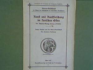 Bild des Verkufers fr Kunst und Kunstforschung im slavischen Osten. - in: Erste Vereinsschrift 1919. Grres-Gesellschaft zur Pflege der Wissenschaft im katholischen Deutschland. zum Verkauf von books4less (Versandantiquariat Petra Gros GmbH & Co. KG)