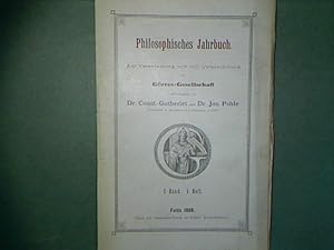 Immagine del venditore per Die Aufgabe der christlichen Philosophie in der Gegenwart. - in: 1. Band, 1. Heft, 1888. - Philosophisches Jahrbuch. Auf Veranlassung und mit Untersttzung der Grres-Gesellschaft. Herausgegeben von Dr. Const. Gutberlet und Dr. Jos. Pohle. venduto da books4less (Versandantiquariat Petra Gros GmbH & Co. KG)